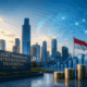 Illustration of Indonesia's International Financial Center (PFII), officially established through the PFII Law on 21 July 2026 to support global investment and strengthen Indonesia's financial sector.